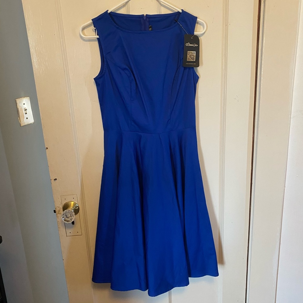 NWT Anni Coco vintage royal blue dress